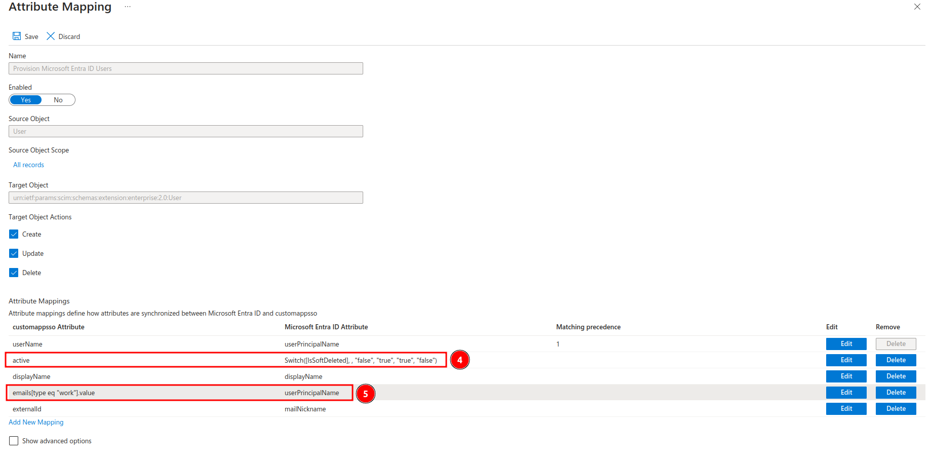 Update provisioning properties